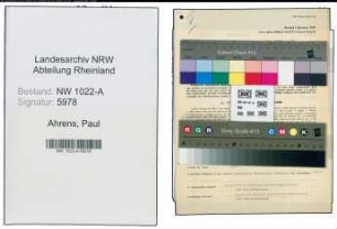 Entnazifizierung Paul Ahrens , geb. 01.01.1884 (Studienrat)