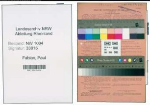 Entnazifizierung Paul Fabian , geb. 05.11.1891 (Hauer)