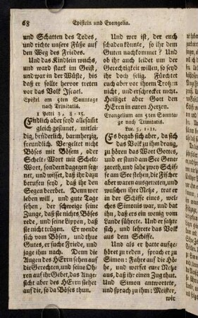 68-79, Epistel am 5ten Sonntage nach Trinitatis. - Epistel am 12ten Sonntage nach Trinitatis.