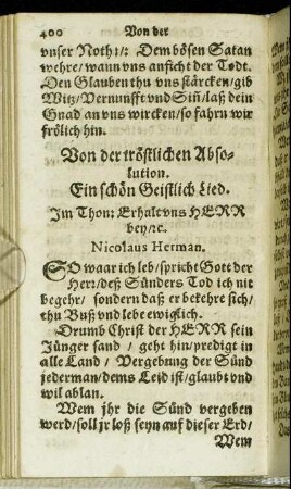 Von der tröstlichen Absolution.
