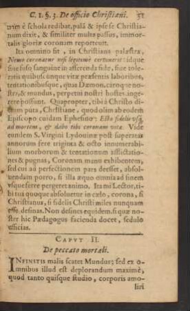 Caput II. De peccato mortali