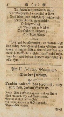 Am II. Advent-Sonntage.