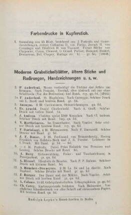 Farbendrucke in Kupferstich
