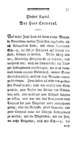 Fünftes Kapitel. - Der Herr Corporal.