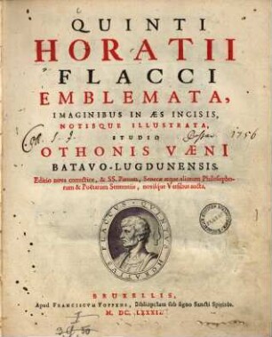 Quinti Horatii Flacci Emblemata, Imaginibus In Aes Incisis, Notisque Illustrata