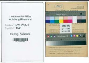 Entnazifizierung Katharina Hennig , geb. 15.06.1915 ()
