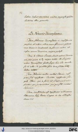 [S. 71] De notario universitatis
