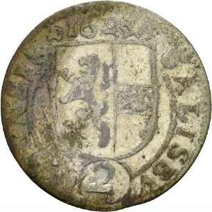 Halbbatzen des Erzbischofs Paris Graf von Lodron von Salzburg , 1625