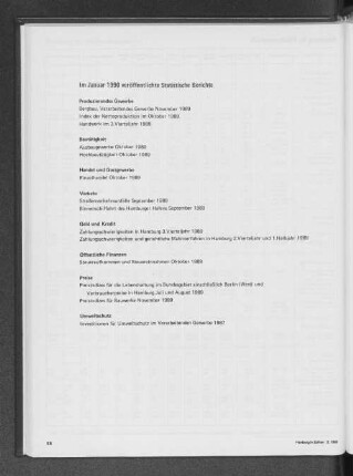 Im Januar 1990 veröffentlichte Statistische Berichte