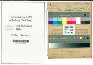 Entnazifizierung Hermann Reiffer , geb. 22.11.1911 (Schneidermeister)