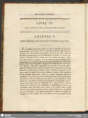 Livre XI. De La Figure Et De La Rotation De La Terre