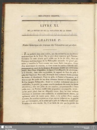 Livre XI. De La Figure Et De La Rotation De La Terre