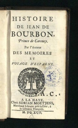 Histoire de Jean de Bourbon, prince de Carency