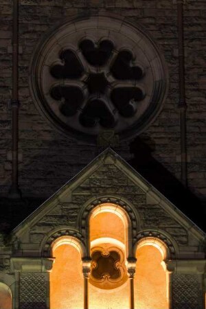 Frankreich. Lorraine. Moselle. Metz. Le Temple Neuf im Abendlicht