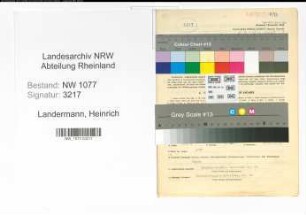 Entnazifizierung Heinrich Landermann , geb. 24.09.1899 (Polizist)
