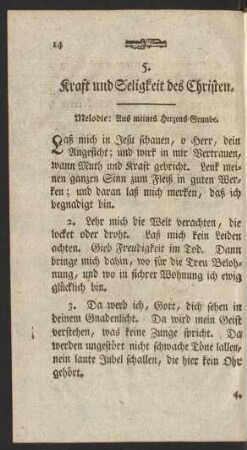 5. Kraft und Seligkeit des Christen