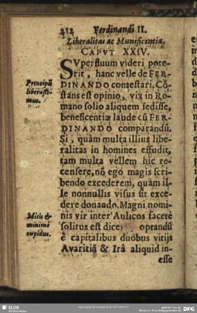 Liberalitas ac Munificenia.Caput XXIV.