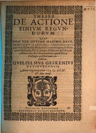 Theses de actione finium regundorum