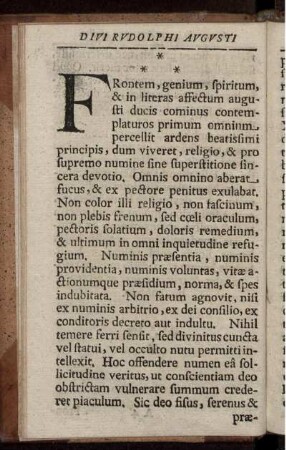 Frontem, genium, spiritum, ...