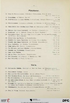Miniaturen, Varia (Nr. 501-545)