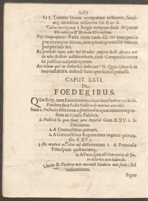 Caput XXVI. De Foederibus.