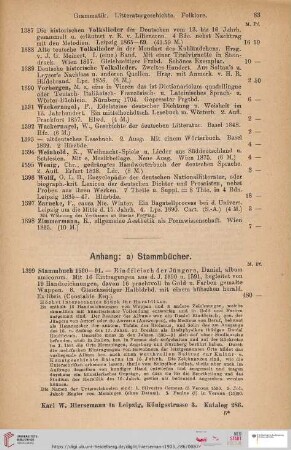a) Stammbücher (Nr. 1399 - 1408)