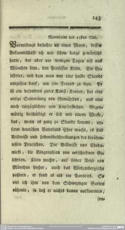 Mannheim den 25sten Mai