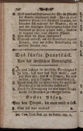 Das fünfte Hauptstück. Von der christlichen Gerechtigkeit.