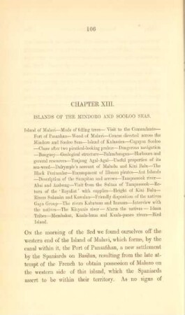Chapter XIII. Islands of the Mindoro and Sooloo Seas