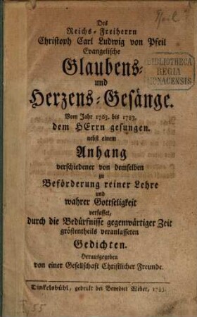 Evangelische Glaubens- und Herzens-Gesänge