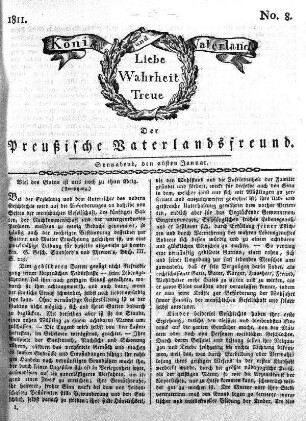 No. 8., vom 26sten Januar