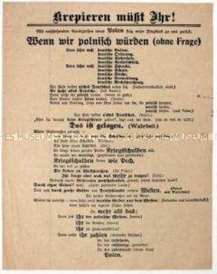 Programmatisches Flugblatt zur Volksabstimmung über den deutschen oder polnischen Verbleib Westpreußens - mit Kommentaren zu den Flugblattaussagen aus polnischer Sicht