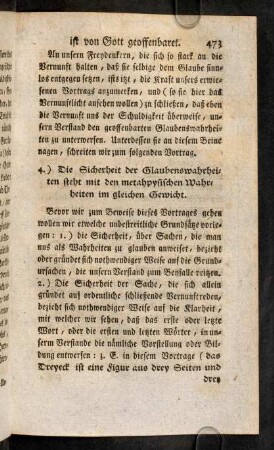473-486, 4. die Sicherheit der Glaubenwahrheiten...