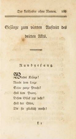 Gesänge zum vierten Auftritt des dritten Akts