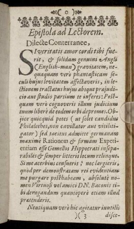 Epistola ad Lectorem