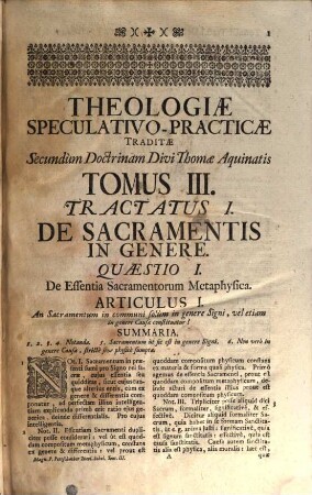 Theologia universa : ... secundum D. Thomae doctrinam. 3