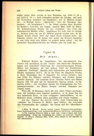 Capitel II. Der "Avare".