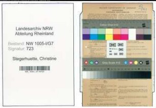 Entnazifizierung Christine Stegerhuette , geb. 15.05.1887 (Lehrerin)