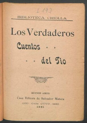 Los verdaderos cuentos del tío