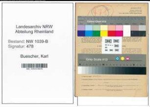 Entnazifizierung Karl Buescher , geb. 20.05.1889 (Ingenieur)