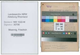 Entnazifizierung Friedrich Moennig , geb. 25.01.1898 (Postbeamter)