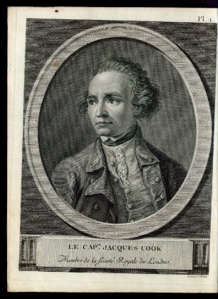 Pl. 1 Le Cap.ne Jacques Cook Membre de la societé Royale de Londres.