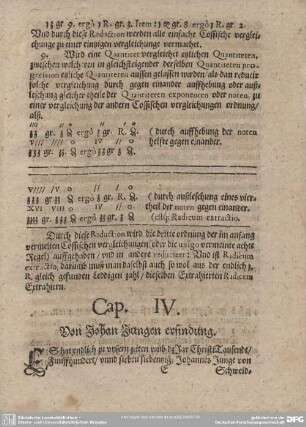 Cap. IV. Von Johann Jungen erfindung.