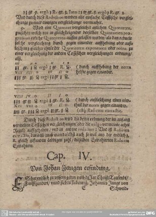 Cap. IV. Von Johann Jungen erfindung.