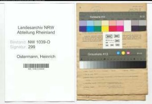 Entnazifizierung Heinrich Ostermann , geb. 23.12.1881 (Ingenieur)
