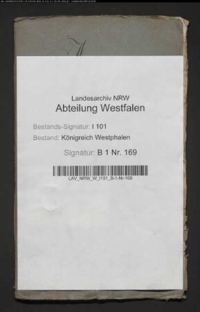 Verpachtung des Mühlensteinbruchs zu Bonenburg, Distrikt Höxter