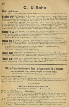 Straßenbahnen im eigenen Betrieb