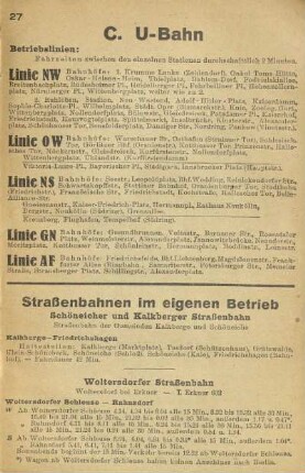 Straßenbahnen im eigenen Betrieb