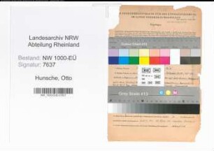 Entnazifizierung Otto Hunsche, geb. 15.09.1911 (Regierungsrat)