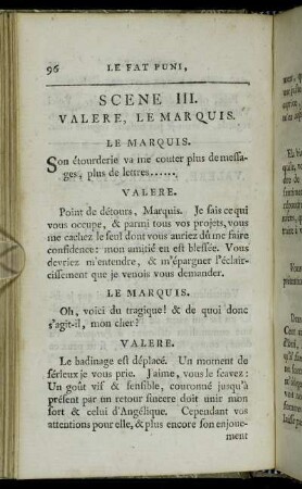 Scene III. Valere, Le Marquis